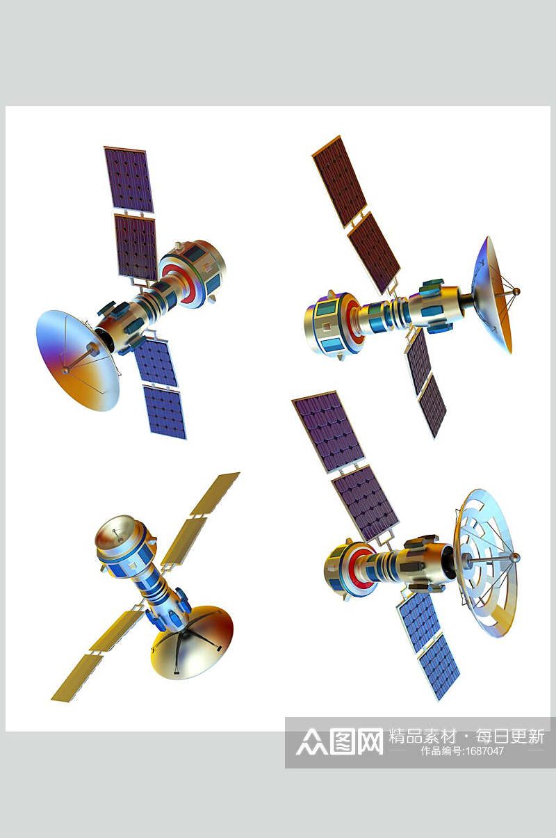 太空探索通信气象卫星免扣摄影图素材