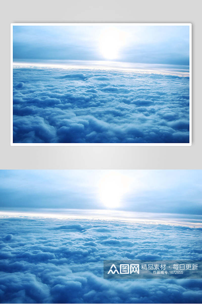 晴朗天空白云摄影图素材
