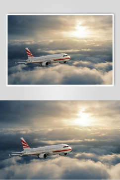 民航航空广告天空摄影图