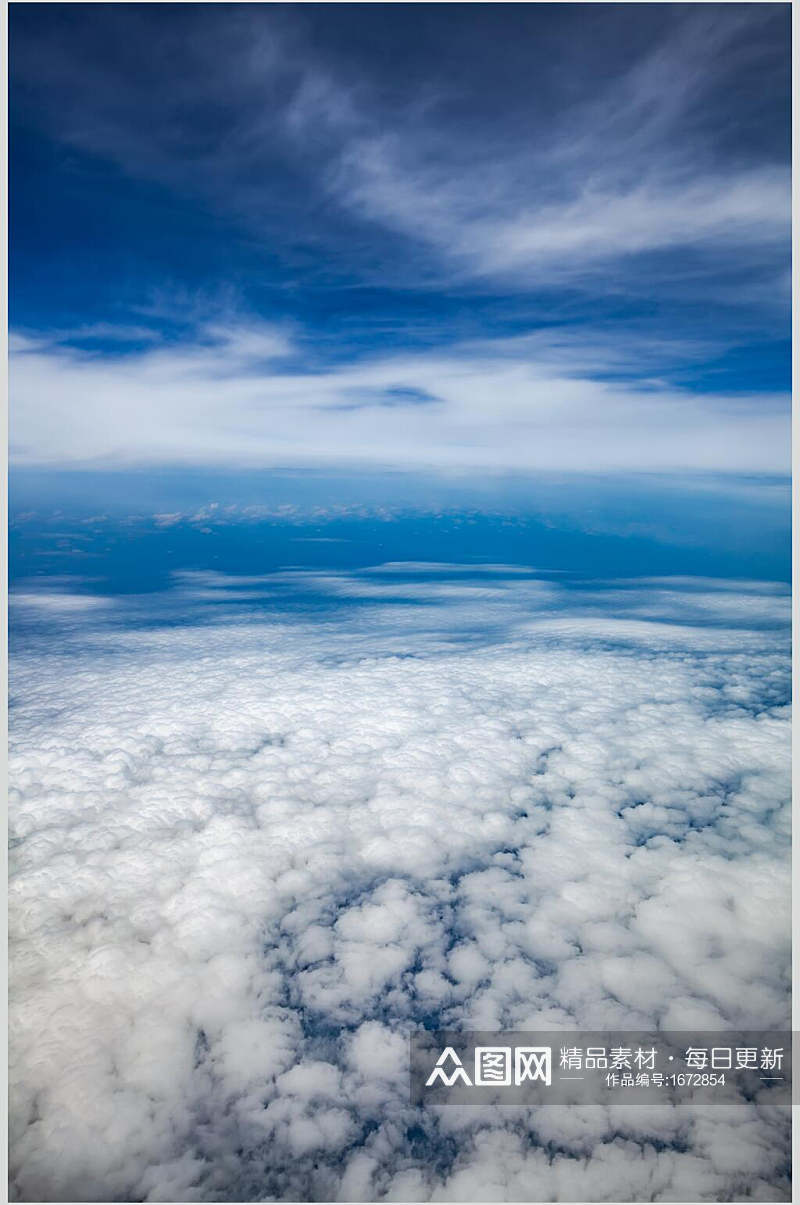 晴空万里天空白云摄影图素材