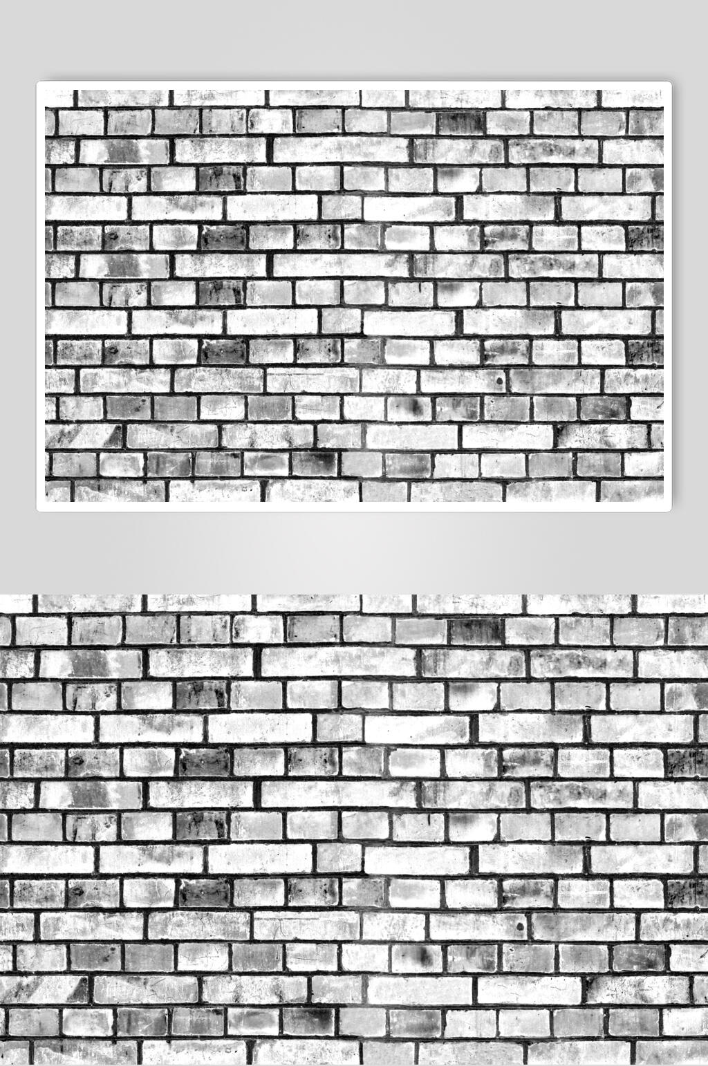 黑白砖墙图片