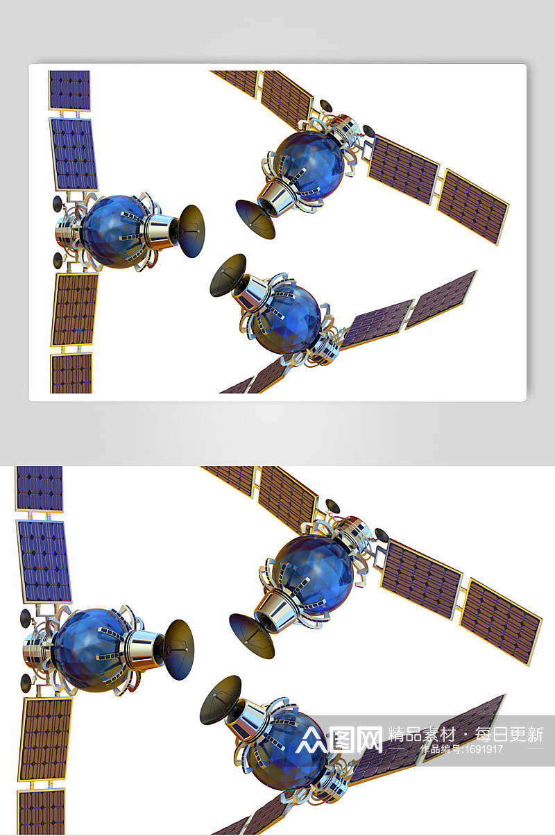 简约空间站航天科技人造卫星图片素材
