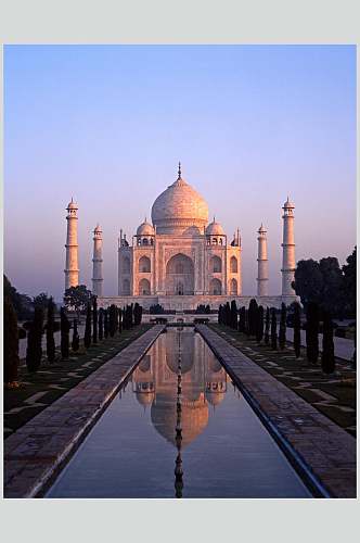 印度建筑泰姬陵倒影图片