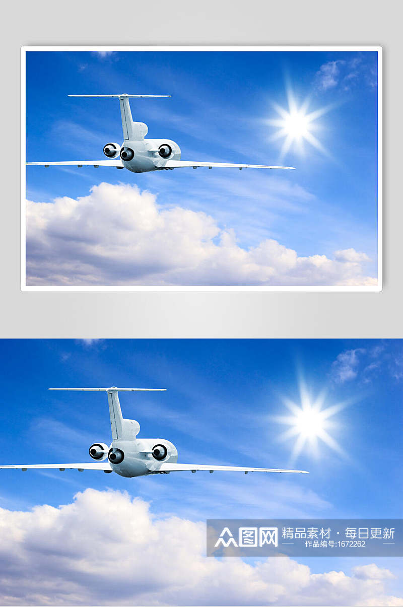 民航航空广告天空摄影图素材
