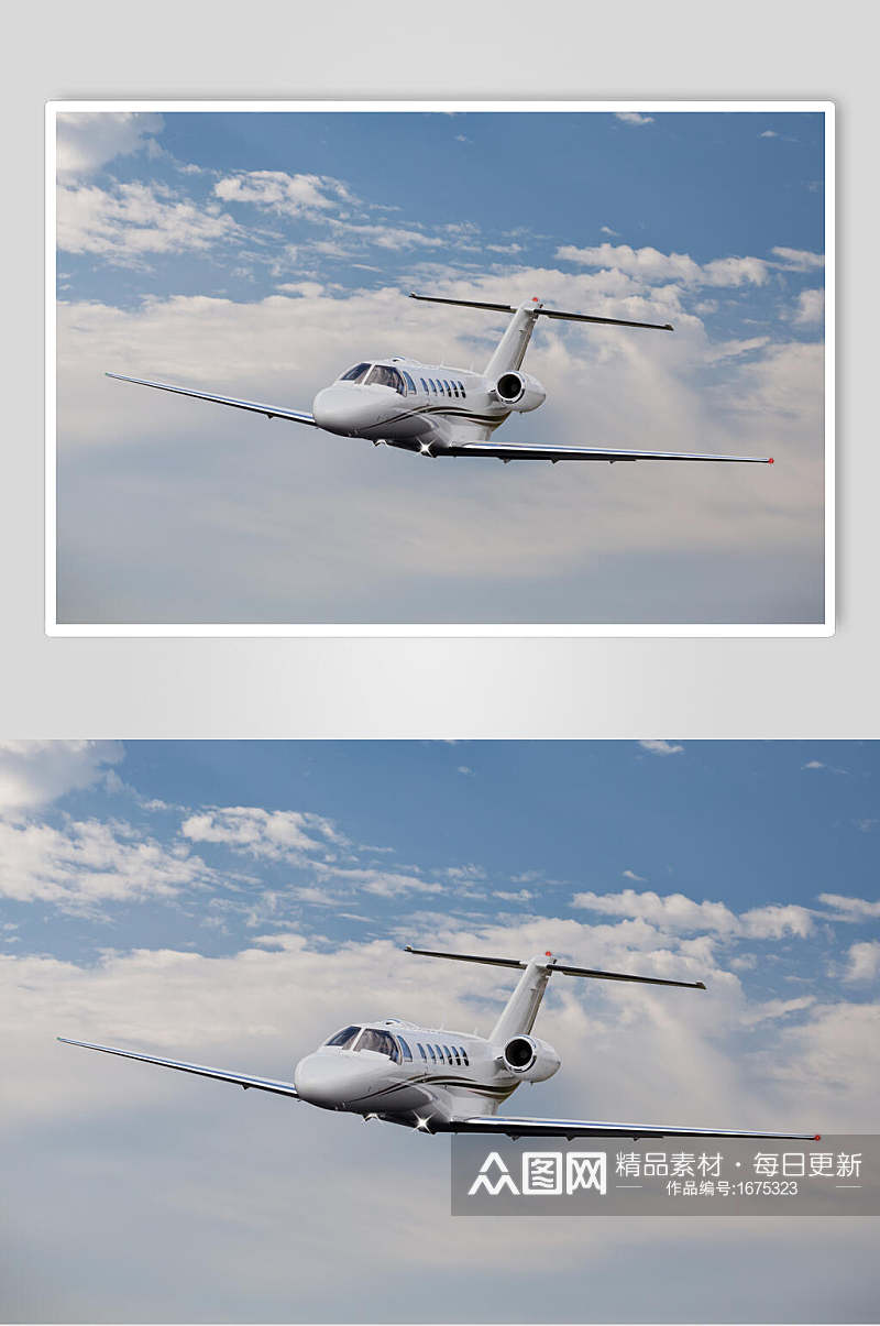 客运客机民航飞机俯视高清摄影图片素材