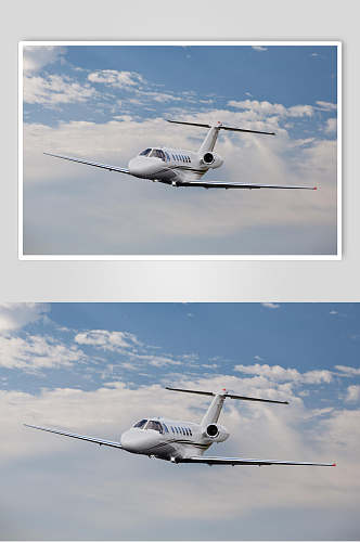 客运客机民航飞机俯视高清摄影图片