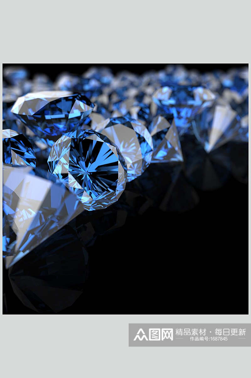 时尚高端钻石钻戒饰品摄影图片素材