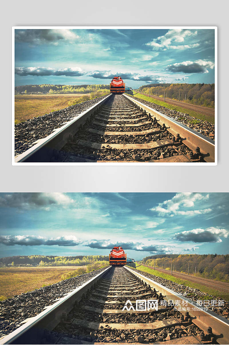 火车铁路风景高清图片素材