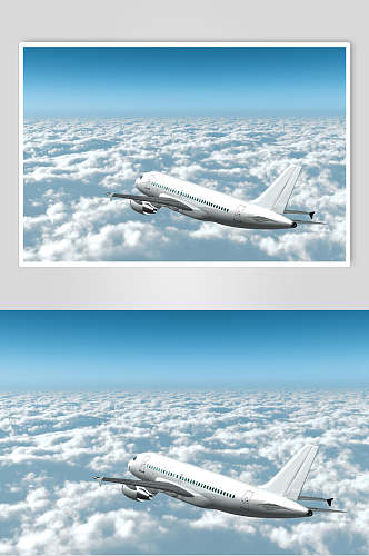 客运客机民航飞机云层和飞机