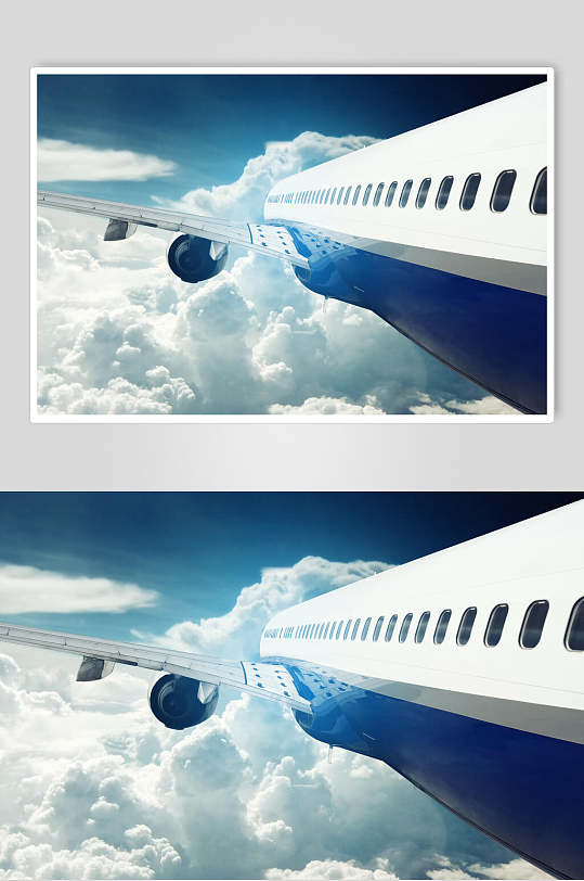 客运客机民航飞机机翼高清图片