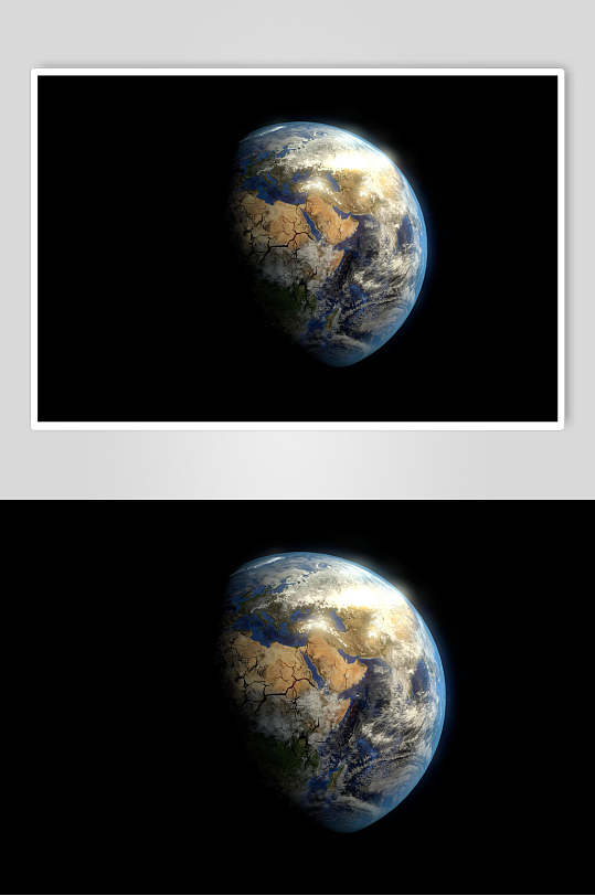 太空星球神秘地球视觉摄影图