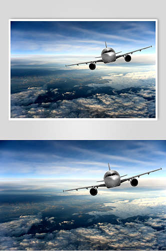大气磅礴民航航空广告摄影图