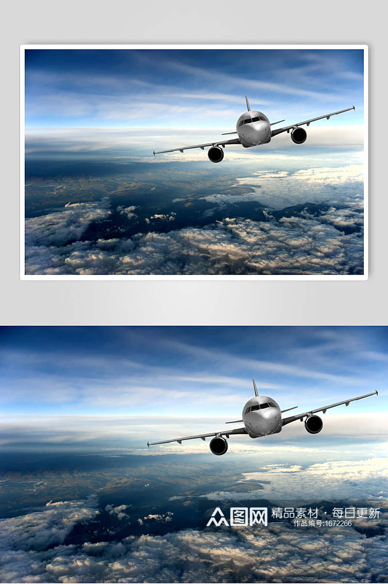 大气磅礴民航航空广告摄影图素材
