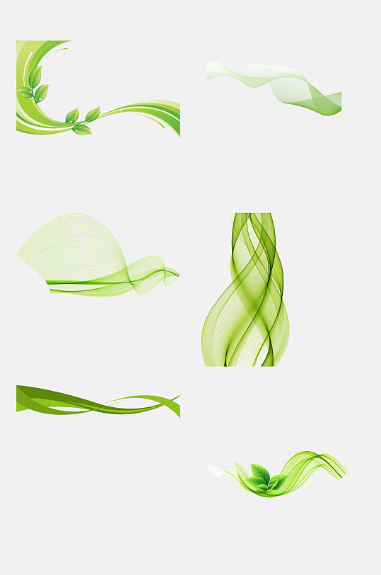 流水动感线条免抠元素素材