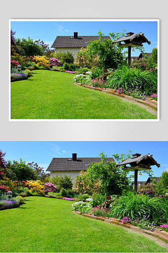 私人别墅花园高清图片