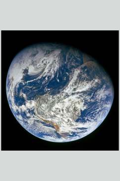 黑色背景太空星球地球图片