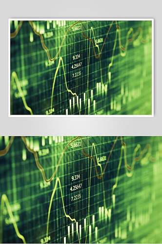 绿色简约股票期货走势图高清图片