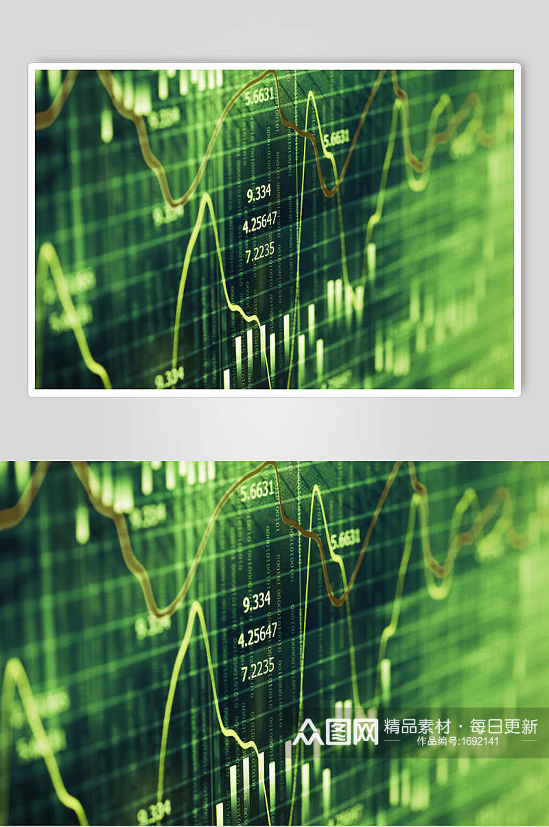 绿色简约股票期货走势图高清图片素材