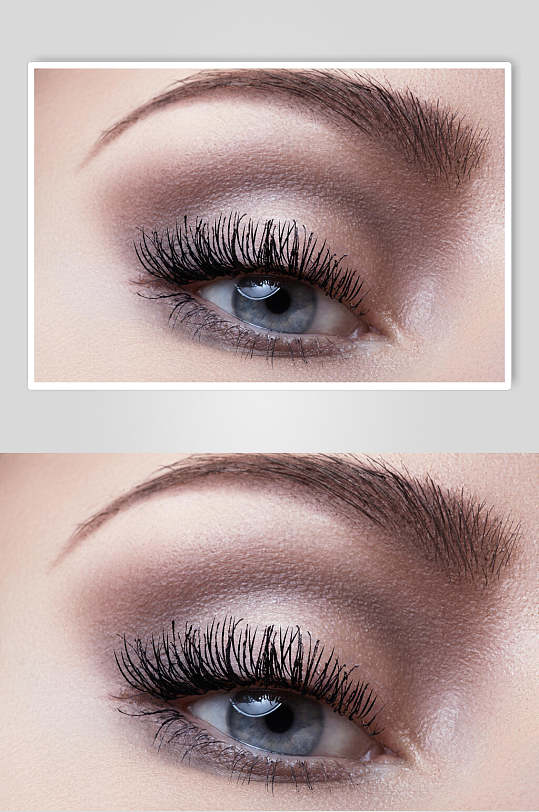 亮色瞳孔眉毛睫毛眼影图片