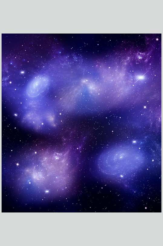 冷静深紫色星空背景图片