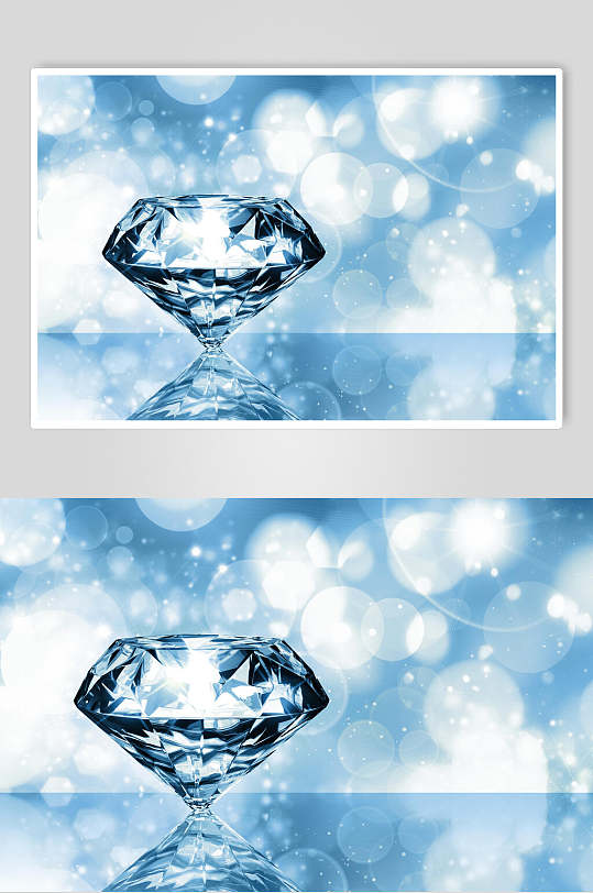 蓝色眩晕高雅大方的钻石钻戒饰品图片