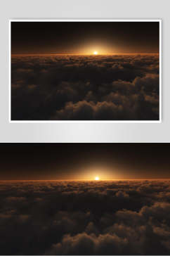日出美景云层天空摄影图