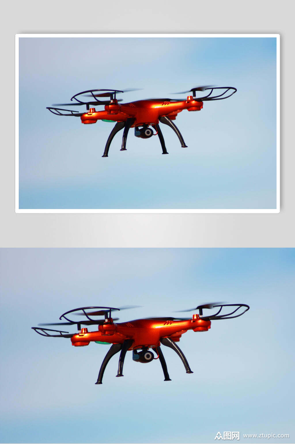 橘黄空中无人机高清图片素材