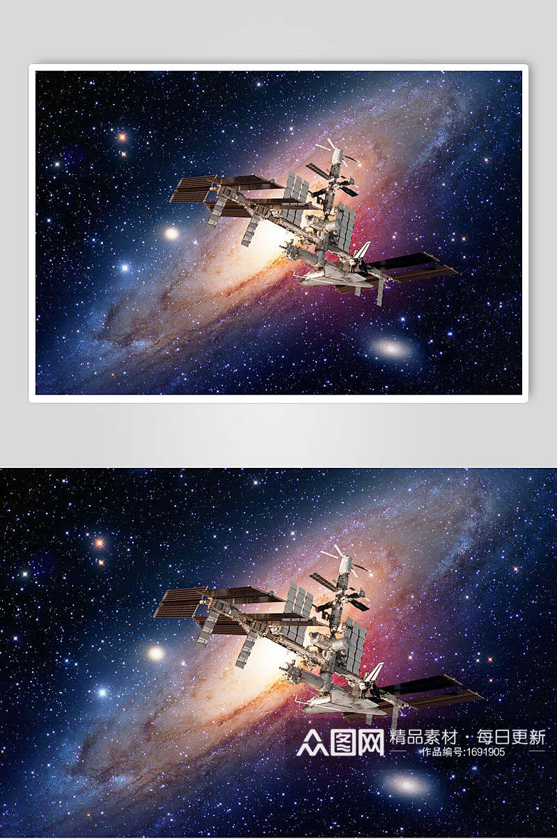星系空间站航天科技人造卫星图片素材