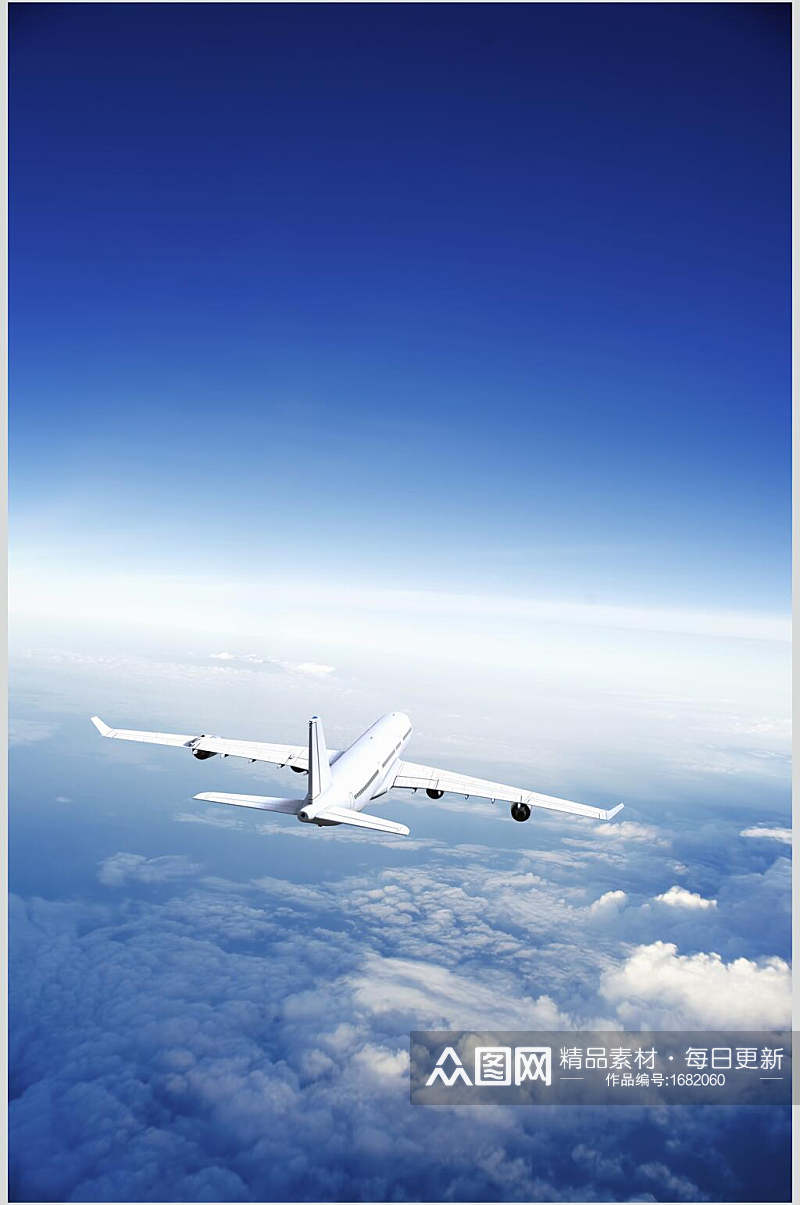 客运客机民航飞机云层之上飞机摄影图素材