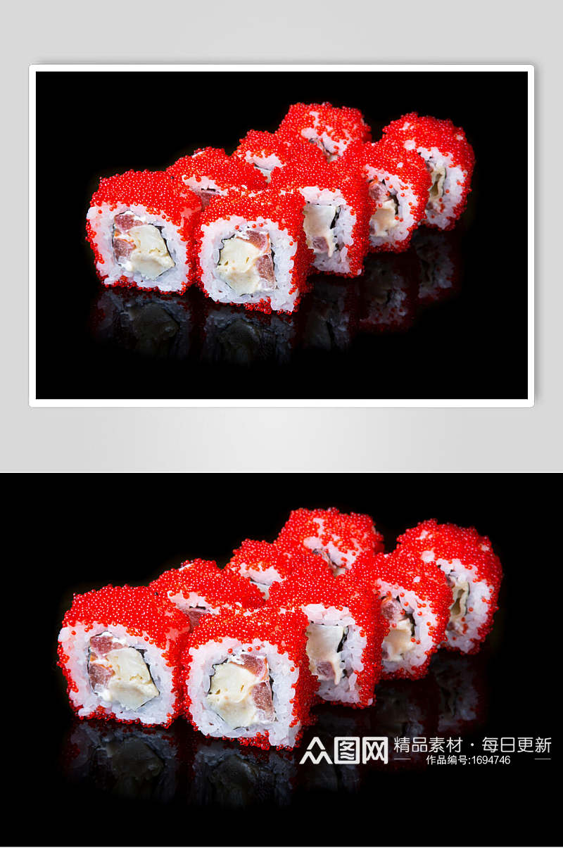 美味鱼籽寿司美食食品图片素材
