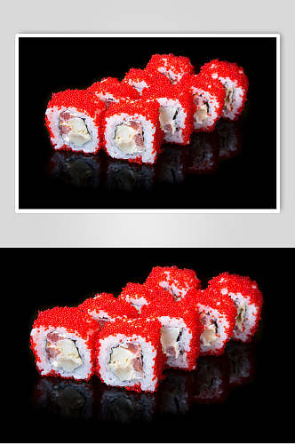 美味鱼籽寿司美食食品图片