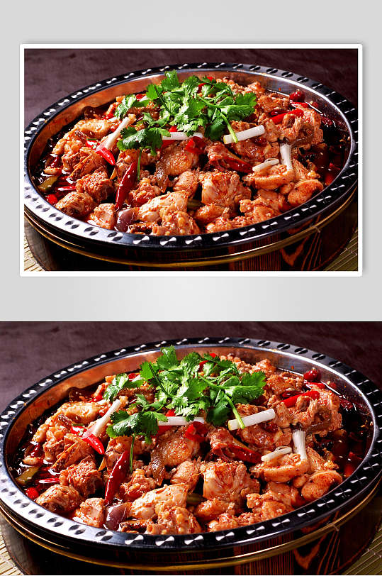 美味干锅鸡美食摄影图片