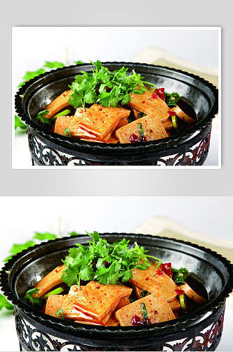 鲜香干锅千页豆腐美食图片