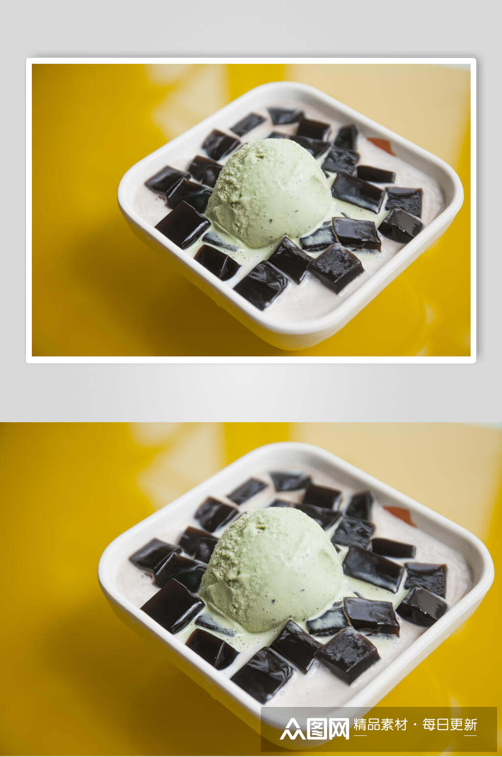 雪山仙草冻美食摄影图片