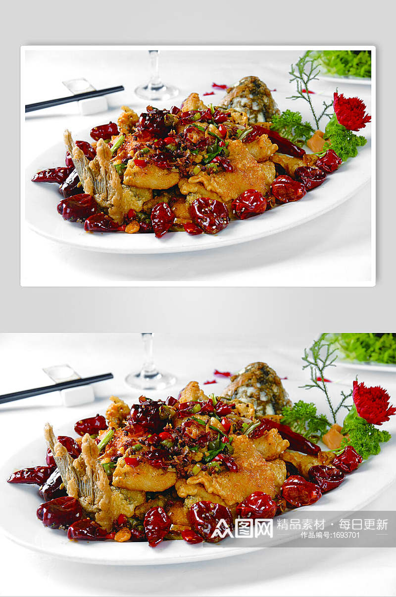 干香炝锅鱼美食高清图片素材