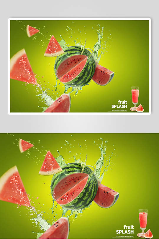 水果果汁海报设计水果冷饮促销海报