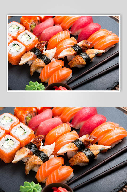 海鲜寿司拼盘美食食品图片