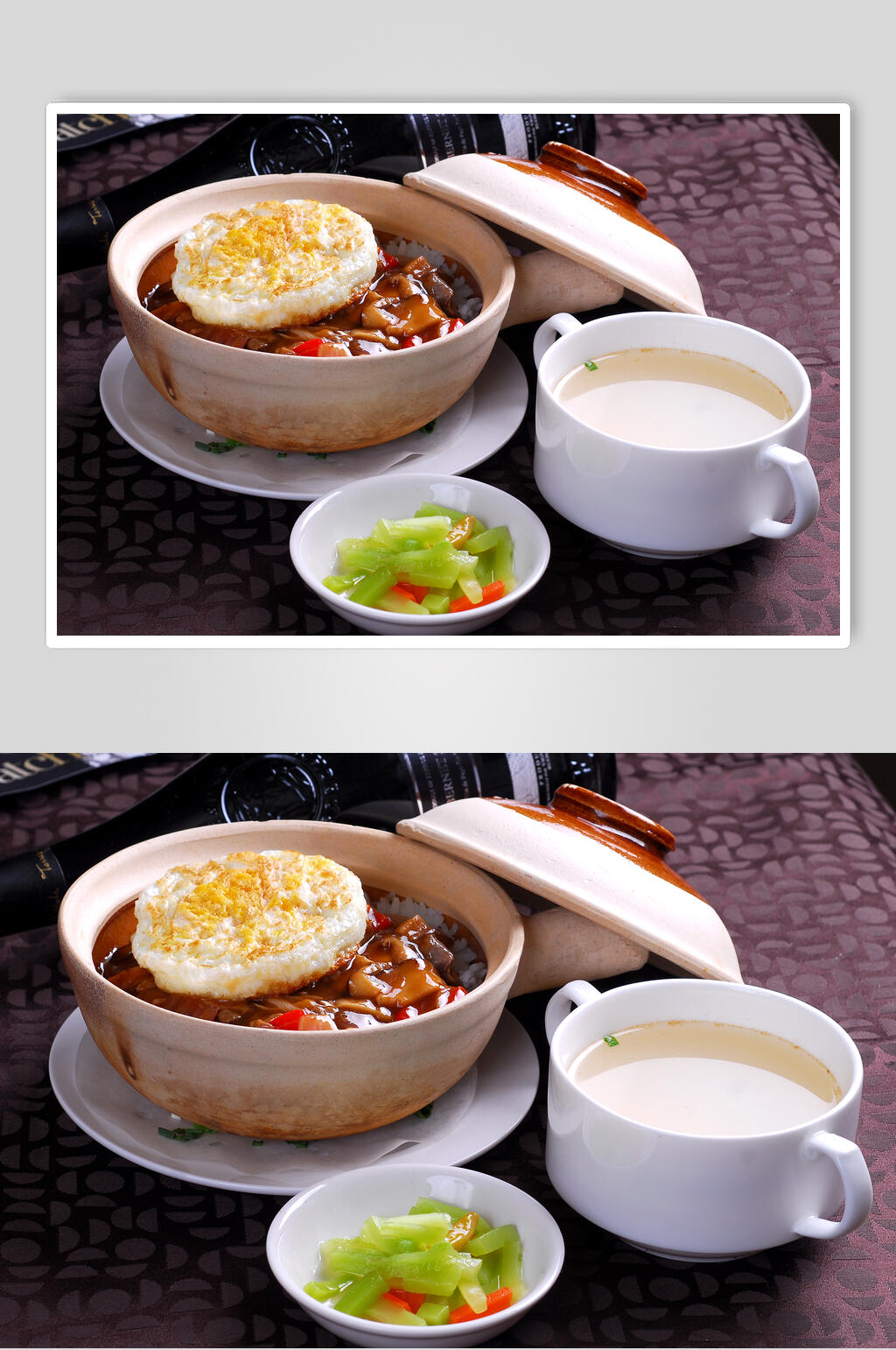 香菇牛肉煲仔饭美食摄影图片素材