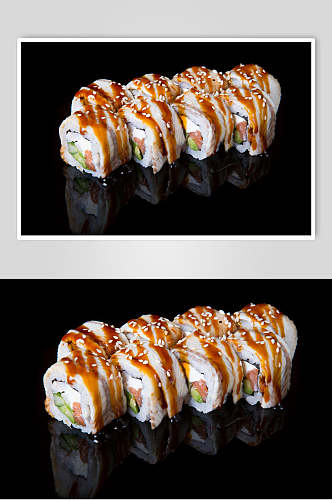青瓜火腿寿司美食餐饮高清图片