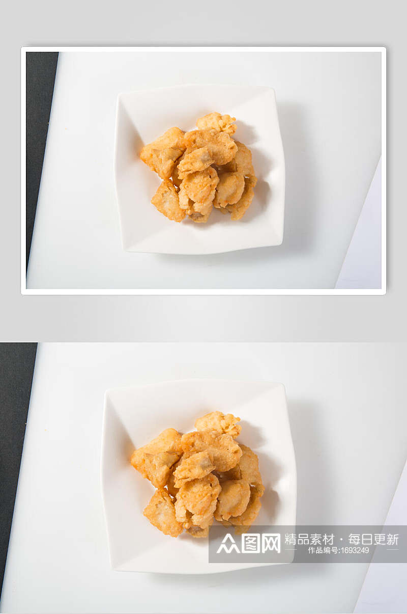香酥鸡腿菇食品高清图片素材