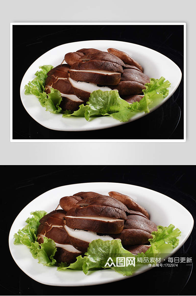香菇切片美食摄影图片素材