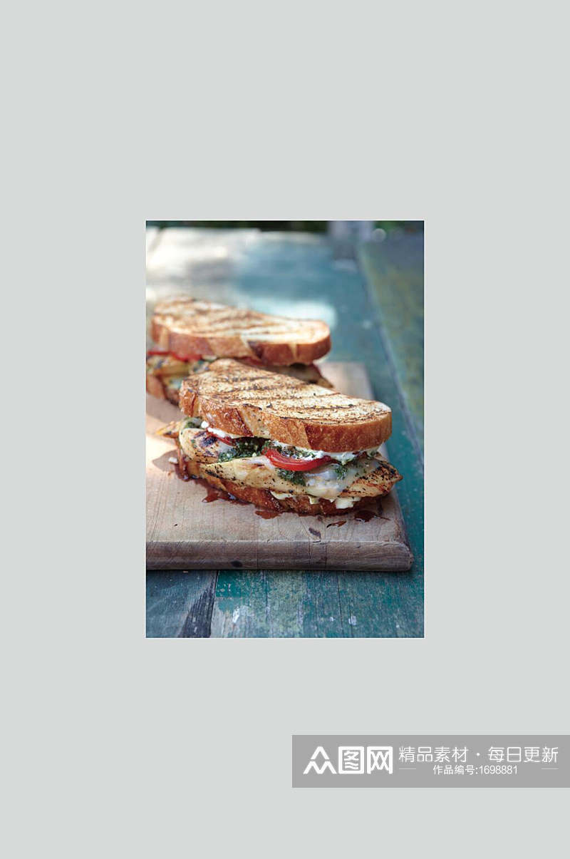 西式糕点三明治美食高清图片素材