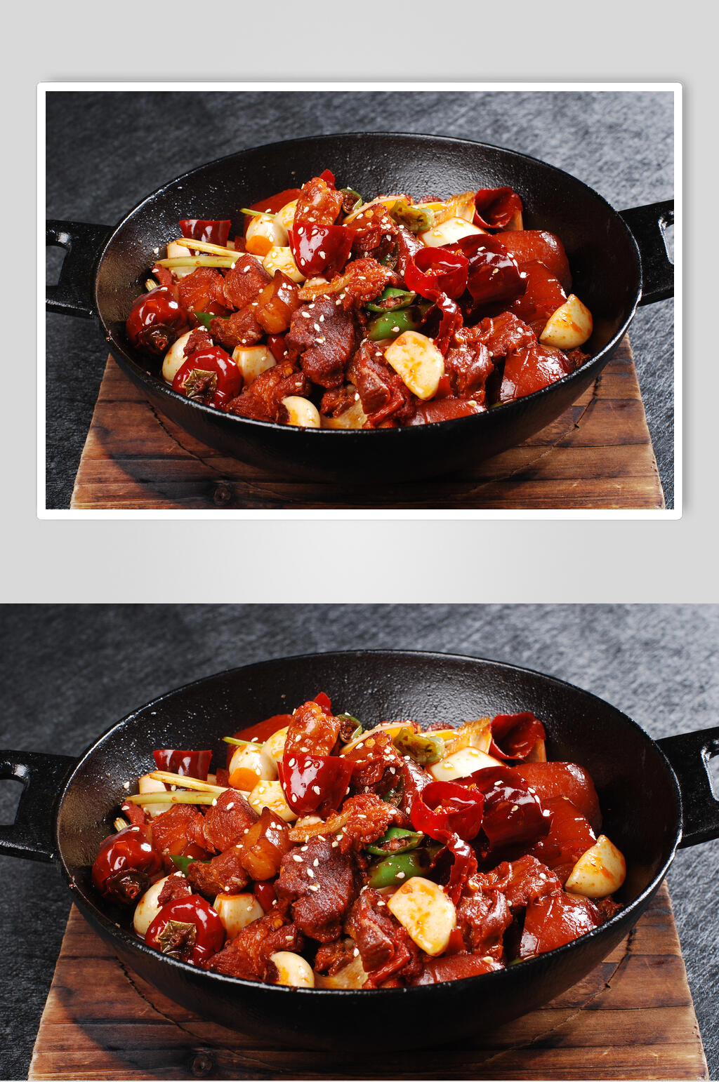 干锅野猪肉美食图片素材