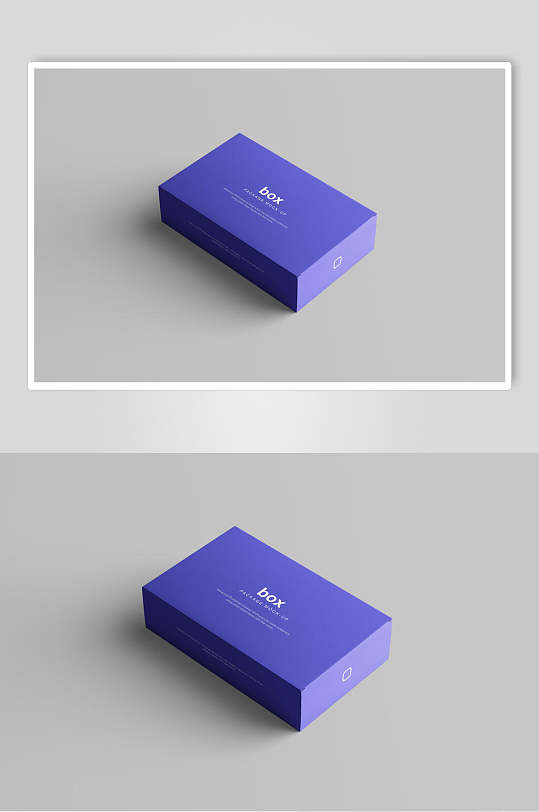 时尚蓝色包装盒样机贴图效果图-众图网