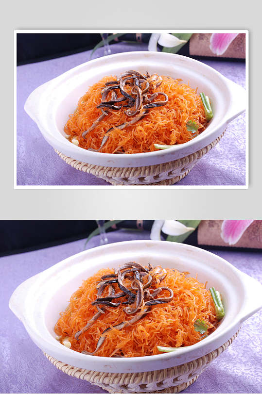 鳝鱼粉丝煲美食摄影图片