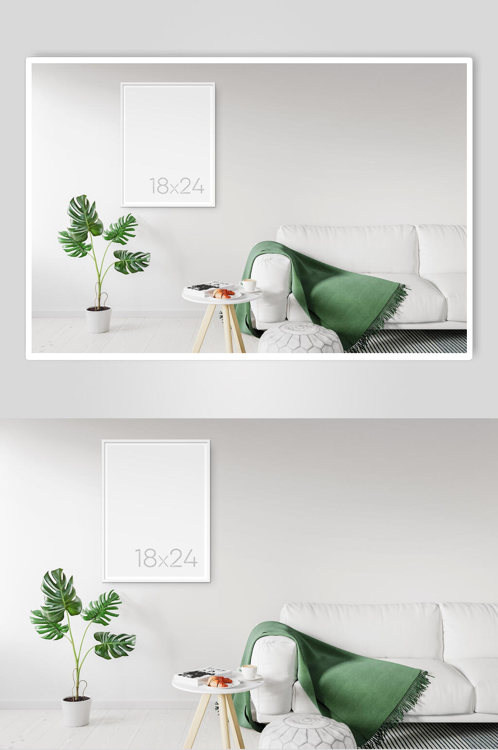 客厅沙发家具装饰画挂画样机效果图素材