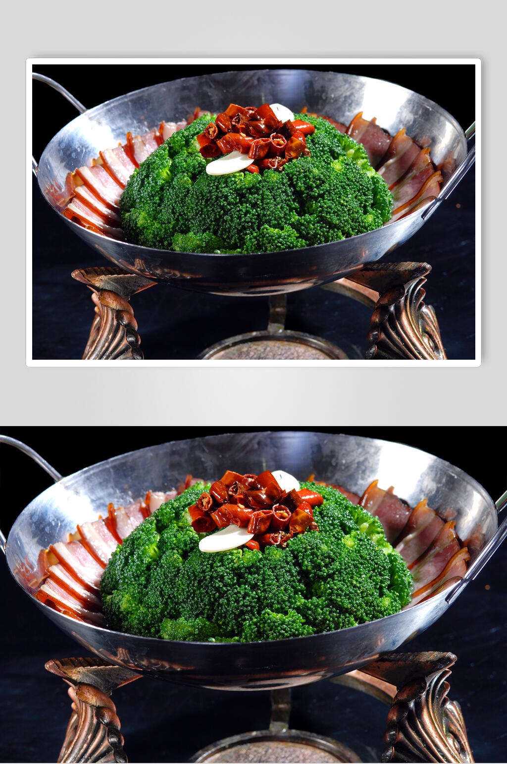 干锅西兰花美食高清图片素材