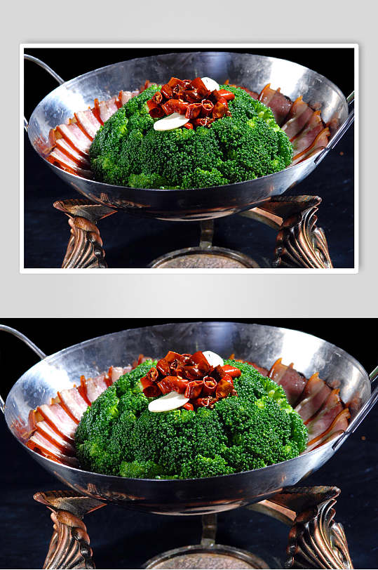 干锅西兰花美食高清图片