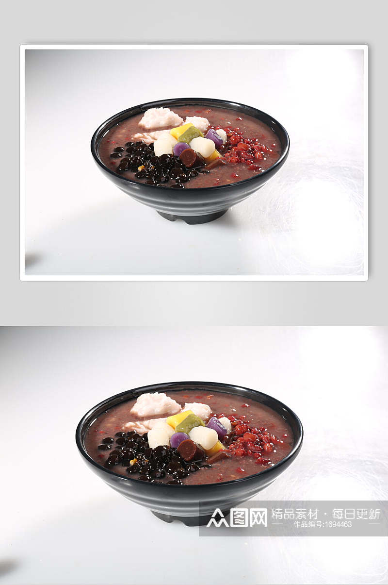 热芋圆号香芋红豆珍珠美食摄影图片素材