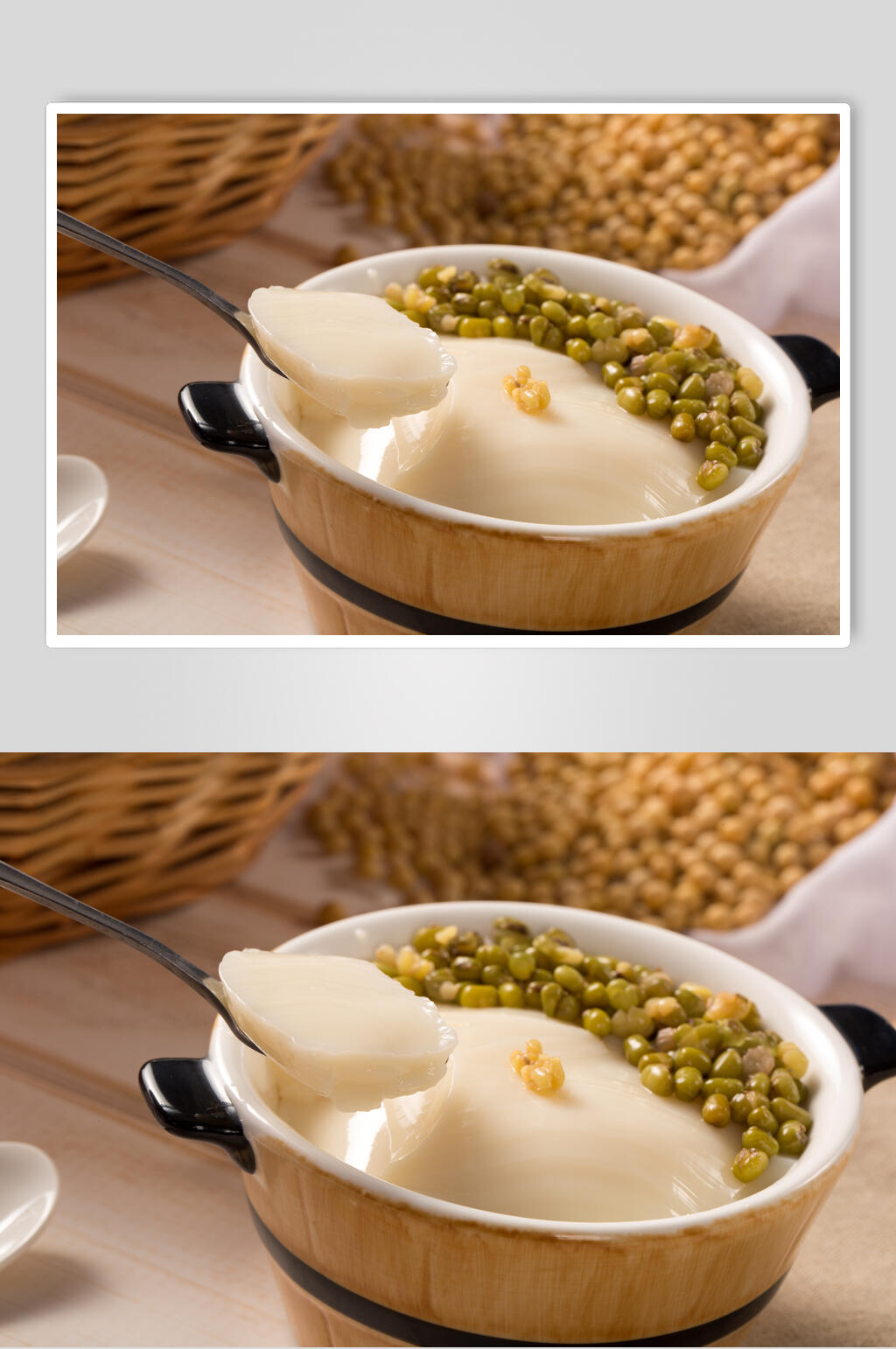 美味绿豆养颜豆花高清图片素材